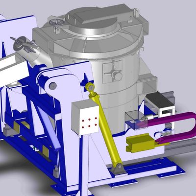 2000kg χωρητικότητα λιωμένο αλουμίνιο μεταφοράς κουβάλα ομαλή επιφάνεια φινίρισμα