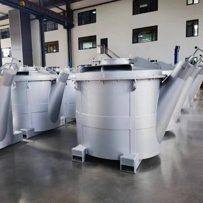 1000KG χωρητικότητα λιωμένο αλουμίνιο μεταφοράς κουβάδες με απόδοση και κάλυμμα