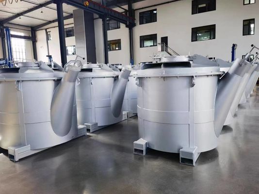 1000KG χωρητικότητα λιωμένο αλουμίνιο μεταφοράς κουβάδες με απόδοση και κάλυμμα