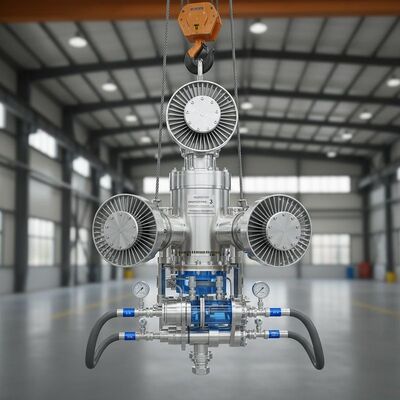 Αριθμός ροτόρων 3 Εισβολέας περιστροφικής ροής που τροφοδοτείται από συμπιεσμένο αέρα N2 και ανύψωση από γερανό για βελτιστοποιημένη βιομηχανική ένεση υγρών
