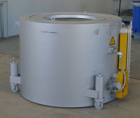 800KG περιστροφικός φούρνος εκμετάλλευσης αργιλίου για τήξη αλουμινίου τήξης την υγρή